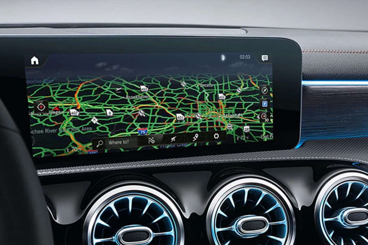 Live Traffic Information and Navigation Screen