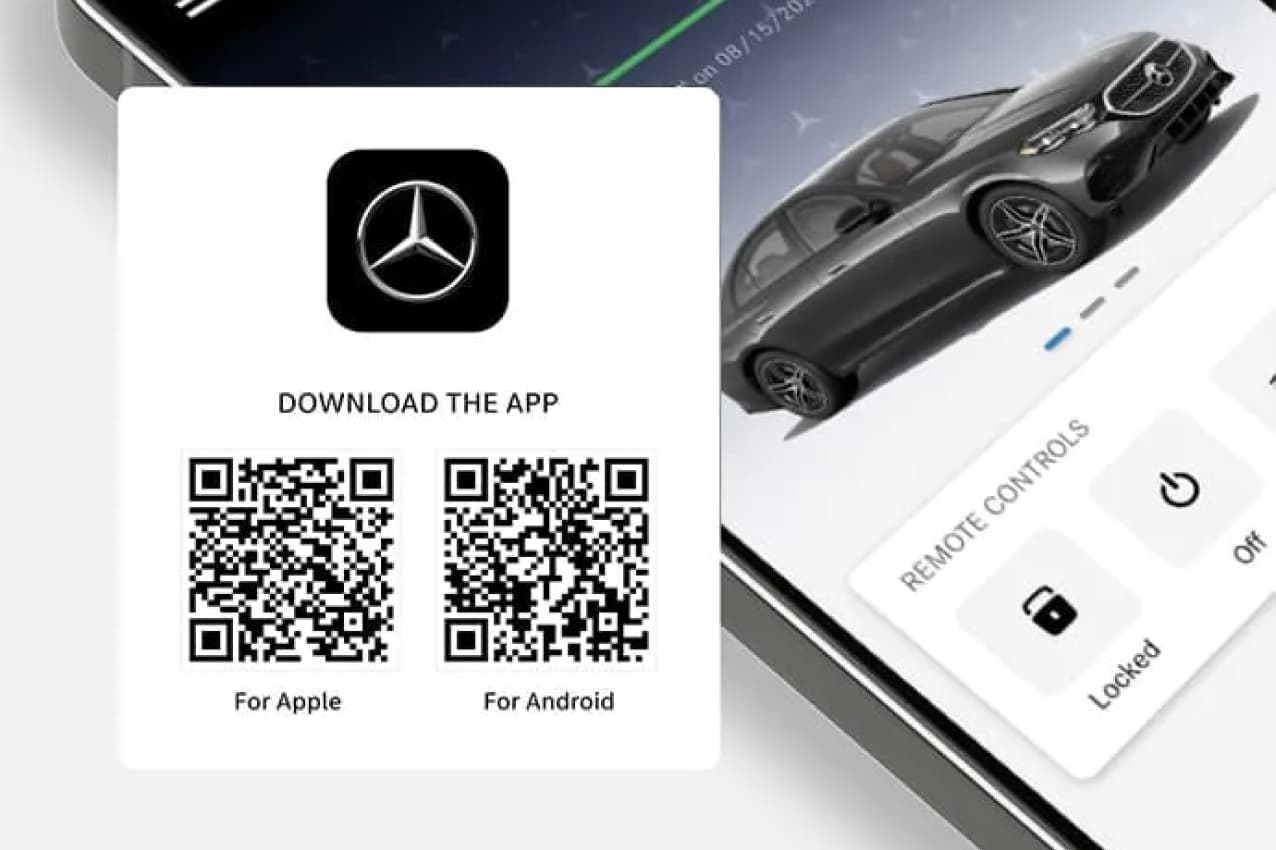 The Mercedes-Benz App Header Banner