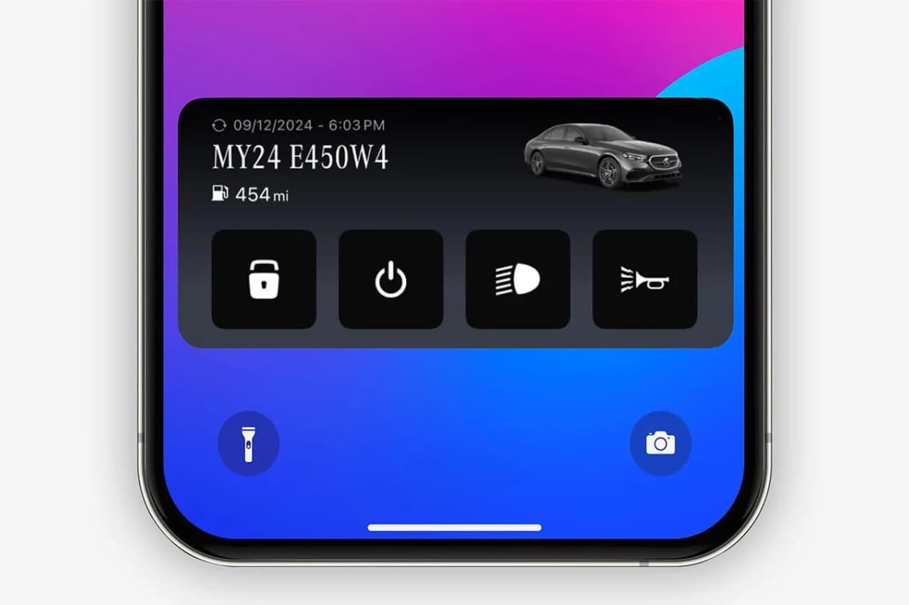 Mercedes-Benz Mobile App Home Screen Widgets